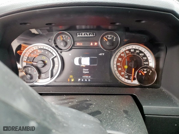 2018 Ram 1500 Night with VIN 1C6RR7MT4JS267620, listed as a Copart auction lot 46002365 with 117,733 mi miles and Salvage Title. Bid and sale history available at carsss.com. Image 9.