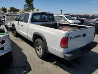 2002 Dodge Dakota with VIN 1B7GL12X92S701455, listed as a Copart auction lot 66929624 with 64,563 mi miles and Salvage Title. Bid and sale history available at carsss.com. Image 2.
