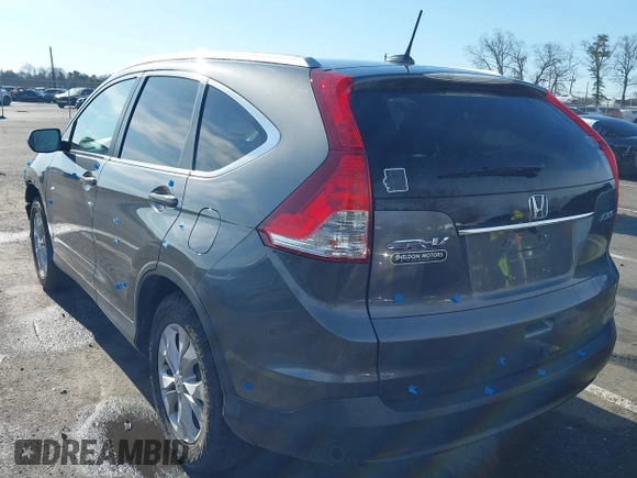 2013 Honda CR-V EX-L with VIN 2HKRM4H75DH660774, listed as a IAAI auction lot 41800719 with 166,647 mi miles. Bid and sale history available at carsss.com. Image 3.
