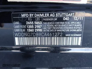 2012 Mercedes-Benz S-Class S 550 with VIN WDDNG7DB9CA461272, listed as a IAAI auction lot 41376537 with 77,138 mi miles. Bid and sale history available at carsss.com. Image 9.