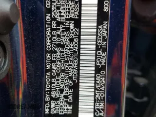 2020 Toyota Mirai z VIN JTDBVRBD1LA008122, wystawiony jako Copart lot #81461514 z przebiegiem 57 545 mil mil oraz Szkoda całkowita • Salvage title. Historia ofert i sprzedaży dostępna na DreamBid. Obrazek 12.