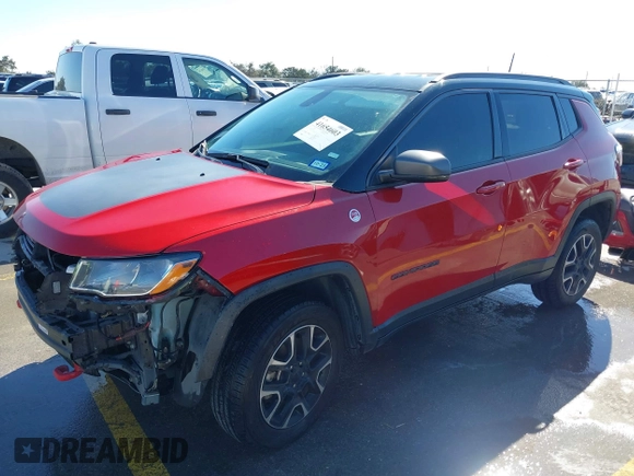 2020 Jeep Compass Trailhawk z VIN 3C4NJDDB5LT162915, wystawiony jako IAAI lot #41654603 z przebiegiem 89 316 mil mil oraz . Historia ofert i sprzedaży dostępna na DreamBid. Obrazek 20.
