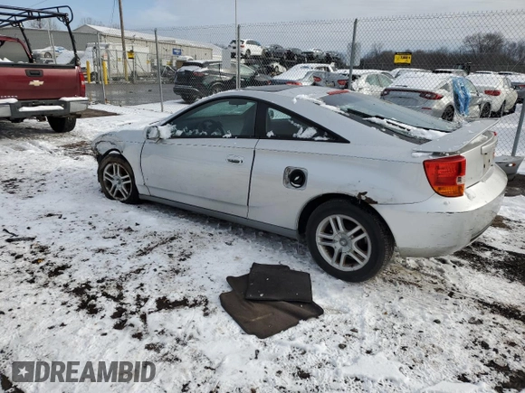 2000 Toyota Celica GT with VIN JTDDR32TXY0020977, listed as a Copart auction lot 86059314 with 249,829 mi miles and Salvage Title. Bid and sale history available at carsss.com. Image 2.