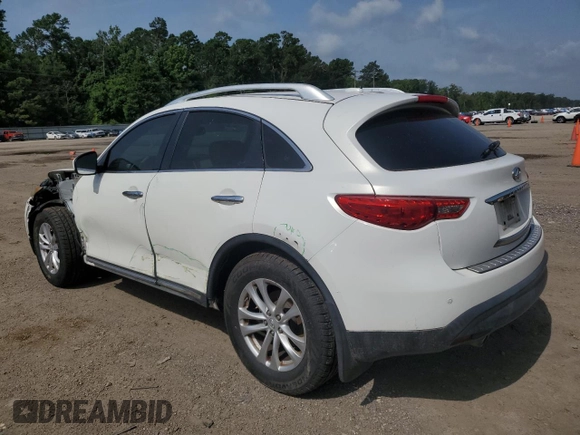2014 Infiniti QX70 with VIN JN8CS1MU3EM451423, listed as a Copart auction lot 63205685 with 134,192 mi miles and Salvage title. Bid and sale history available at DreamBid. Image 2.