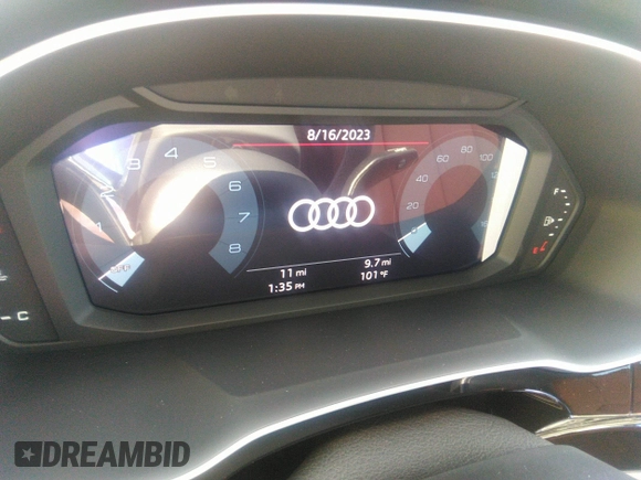 2023 Audi Q3 S line Premium with VIN WA1DECF31P1152759, listed as a IAAI auction lot 37326985 with 11 mi miles and . Bid and sale history available at DreamBid. Image 6.