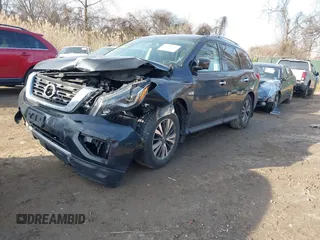 2017 Nissan Pathfinder SV with VIN 5N1DR2MM1HC609460, listed as a IAAI auction lot 41184113 with 1 mi miles. Bid and sale history available at carsss.com. Image 2.