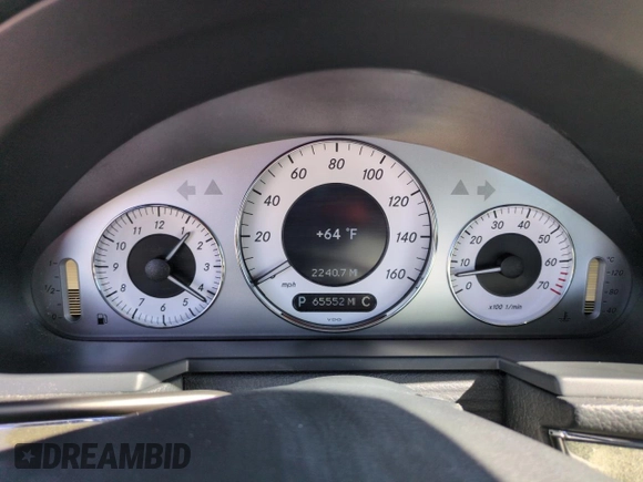 2007 Mercedes-Benz E 350 with VIN WDBUF87X87B139243, listed as a Copart auction lot 48428485 with 65,552 mi miles and Salvage Title. Bid and sale history available at DreamBid. Image 9.