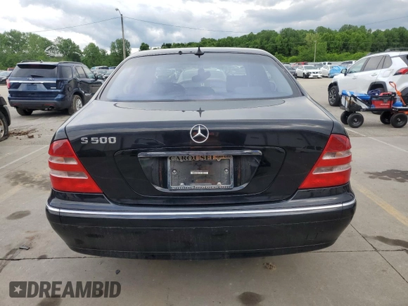 2002 Mercedes-Benz S 500 z VIN WDBNG75J22A219954, wystawiony jako Copart lot #56286855 z przebiegiem 144 562 mil mil oraz Szkoda całkowita • Salvage title. Historia ofert i sprzedaży dostępna na DreamBid. Obrazek 6.