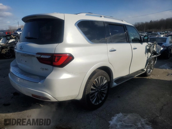 2019 Infiniti QX80 LUXE with VIN JN8AZ2NE3K9235859, listed as a Copart auction lot 88677275 with 65,087 mi miles and Salvage Title. Bid and sale history available at carsss.com. Image 3.