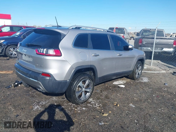 2020 Jeep Cherokee Limited with VIN 1C4PJMDX5LD624643, listed as a IAAI auction lot 41850663 with 89,947 mi miles and . Bid and sale history available at DreamBid. Image 4.