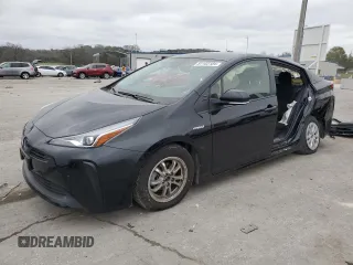 2022 Toyota Prius L Eco with VIN JTDKAMFU5N3180976, listed as a Copart auction lot 52612005 with 48,195 mi miles and Salvage title. Bid and sale history available at DreamBid. Image 1.