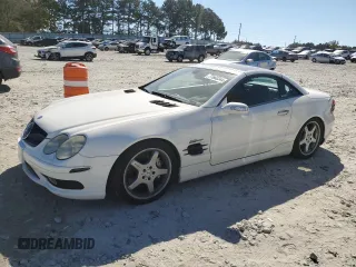 2005 Mercedes-Benz SL 55 AMG with VIN WDBSK74F35F101434, listed as a Copart auction lot 77668344 with 94,471 mi miles and Salvage title. Bid and sale history available at DreamBid. Image 1.