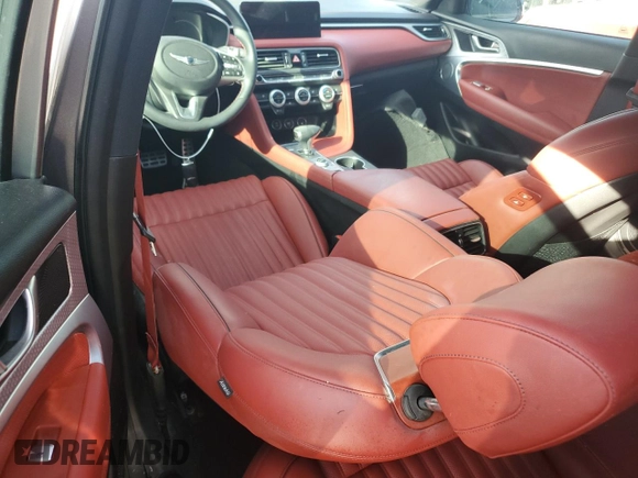 2023 Genesis G70 2.0T with VIN KMTG34TA0PU133444, listed as a Copart auction lot 75122434 with 0 mi miles and Non Repairable. Bid and sale history available at carsss.com. Image 8.