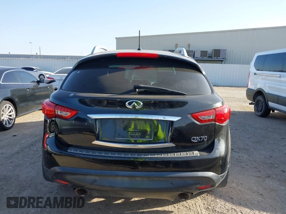 2014 Infiniti QX70 with VIN JN8CS1MU5EM450712, listed as a IAAI auction lot 41734354 with 164,349 mi miles and . Bid and sale history available at DreamBid. Image 16.