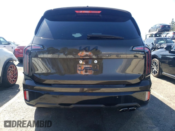 2023 Kia Telluride SX X-Line with VIN 5XYP5DGC8PG333753, listed as a Copart auction lot 43980934 with 12,673 mi miles and Salvage title. Bid and sale history available at DreamBid. Image 6.