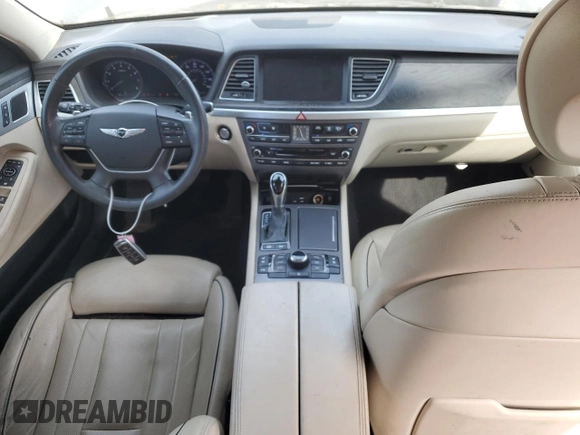 2017 Genesis G80 3.8L with VIN KMHGN4JE2HU182477, listed as a Copart auction lot 43333425 with 71,404 mi miles and Salvage Title. Bid and sale history available at DreamBid. Image 8.