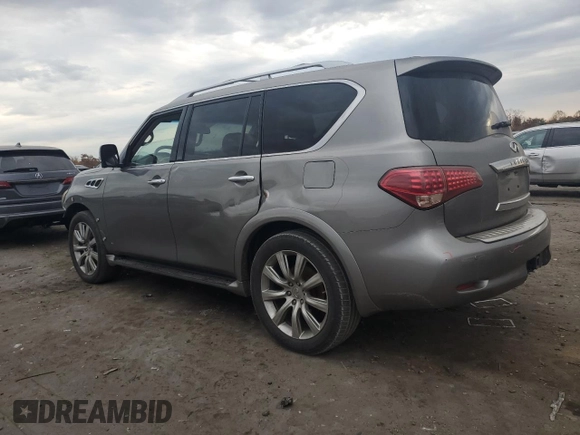 2012 Infiniti QX56 7-passenger with VIN JN8AZ2NE2C9021981, listed as a Copart auction lot 78465744 with 195,422 mi miles and Salvage Title. Bid and sale history available at carsss.com. Image 2.