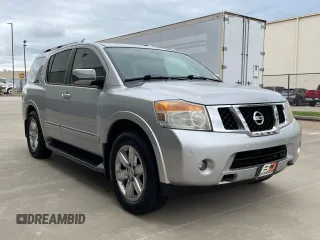2014 Nissan Armada Platinum z VIN 5N1BA0NE7EN607738, wystawiony jako Copart lot #59221635 z przebiegiem 202 920 mil mil oraz Czysty tytuł • Clean title. Historia ofert i sprzedaży dostępna na DreamBid. Obrazek 1.