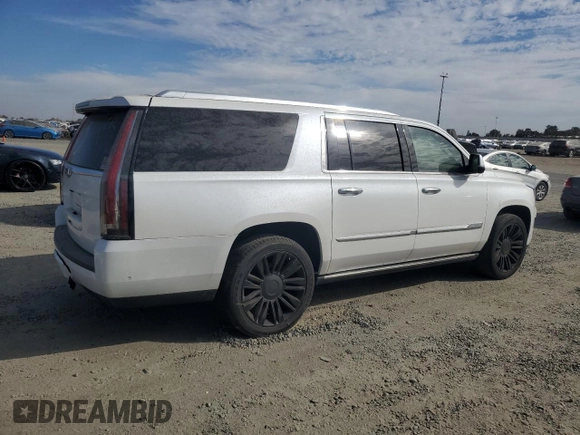 2018 Cadillac Escalade ESV Platinum z VIN 1GYS4KKJ0JR356583, wystawiony jako Copart lot #78004204 z przebiegiem 22 820 mil mil oraz Szkody całkowita. Historia ofert i sprzedaży dostępna na DreamBid. Obrazek 3.