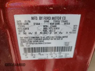 2006 Ford F-150 XLT with VIN 1FTPW14V56KC31580, listed as a Copart auction lot 53681305 with 136,103 mi miles and Clean Title. Bid and sale history available at carsss.com. Image 12.
