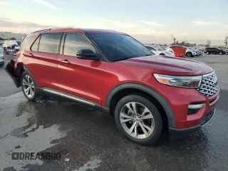 2020 Ford Explorer Platinum with VIN 1FM5K8HC7LGB80498, listed as a Copart auction lot 84075354 with 53,302 mi miles and Salvage Title. Bid and sale history available at carsss.com. Image 4.