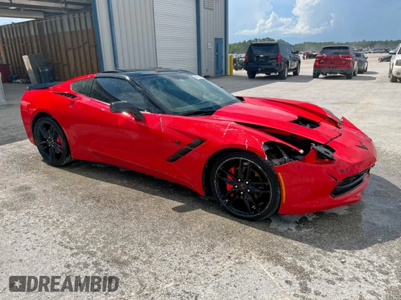 2016 Chevrolet Corvette 1LT with VIN 1G1YB2D75G5104618, listed as a Copart auction lot 62135955 with 72,712 mi miles and Salvage title. Bid and sale history available at DreamBid. Image 4.