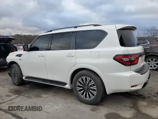 2022 Nissan Armada SL with VIN JN8AY2BB6N9810750, listed as a Copart auction lot 85612934 with 57,297 mi miles and Salvage Title. Bid and sale history available at carsss.com. Image 2.