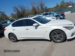 2017 Infiniti Q50 3.0t Premium with VIN JN1EV7AR5HM837945, listed as a IAAI auction lot 42001047 with 108,075 mi miles. Bid and sale history available at carsss.com. Image 13.