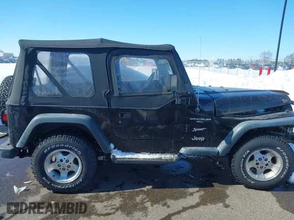1999 Jeep Wrangler Sport with VIN 1J4FY19SXXP456810, listed as a IAAI auction lot 41725834 with 93,151 mi miles. Bid and sale history available at carsss.com. Image 13.