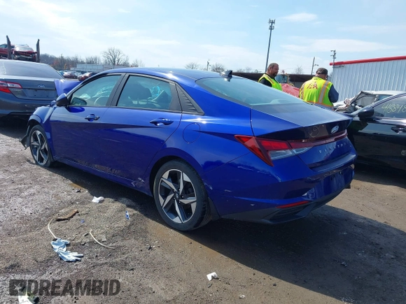 2023 Hyundai Elantra SEL with VIN KMHLS4AG3PU500887, listed as a IAAI auction lot 41908373 with 35,067 mi miles and . Bid and sale history available at DreamBid. Image 3.