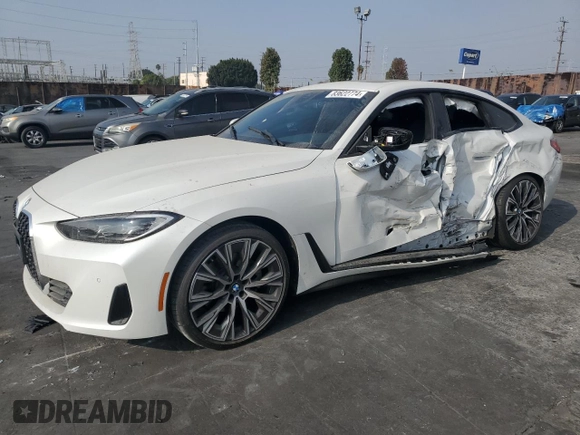 2023 BMW 4 Series 430i with VIN WBA63AV04PFP55575, listed as a Copart auction lot 83622774 with 18,167 mi miles and Salvage title. Bid and sale history available at DreamBid. Image 1.