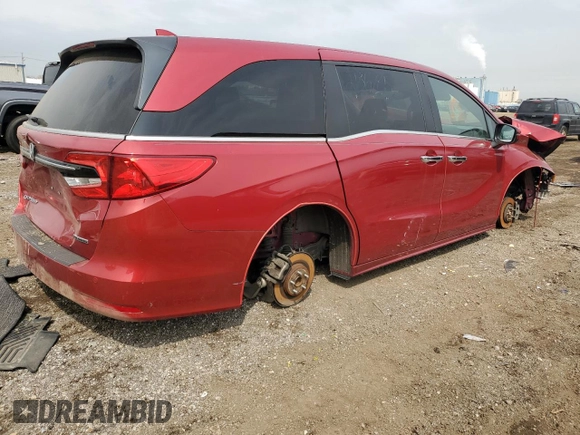 2022 Honda Odyssey Touring z VIN 5FNRL6H8XNB044219, wystawiony jako Copart lot #54767665 z przebiegiem 68 965 mil mil oraz Szkoda całkowita • Salvage title. Historia ofert i sprzedaży dostępna na DreamBid. Obrazek 3.