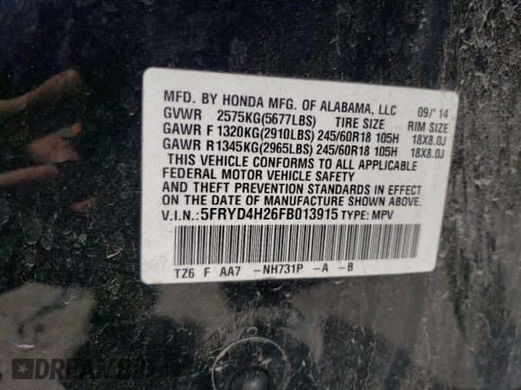2015 Acura MDX z VIN 5FRYD4H26FB013915, wystawiony jako Copart lot #49385465 z przebiegiem 139 432 mil mil oraz Czysty tytuł • Clean title. Historia ofert i sprzedaży dostępna na DreamBid. Obrazek 13.