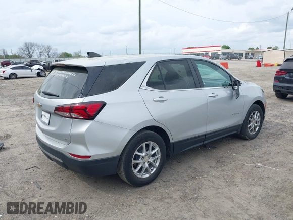 2022 Chevrolet Equinox LT with VIN 3GNAXKEV5NL102914, listed as a IAAI auction lot 41971296 with 69,413 mi miles. Bid and sale history available at carsss.com. Image 4.