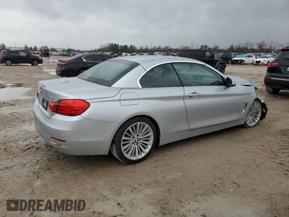 2014 BMW 4 Series 428i with VIN WBA3V7C50EJ873373, listed as a Copart auction lot 44395565 with 33,042 mi miles and Salvage title. Bid and sale history available at DreamBid. Image 3.