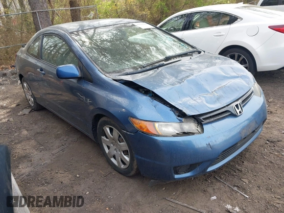 2008 Honda Civic Cpe LX with VIN 2HGFG126X8H551932, listed as a IAAI auction lot 42123060 with 114,479 mi miles. Bid and sale history available at carsss.com. Image 1.