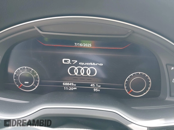 2017 Audi Q7 Prestige with VIN WA1VAAF71HD010516, listed as a IAAI auction lot 42689590 with 68,849 mi miles and . Bid and sale history available at DreamBid. Image 7.
