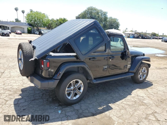 2020 Jeep Wrangler Unlimited Sahara z VIN 1C4HJXEN2LW213644, wystawiony jako Copart lot #54935355 z przebiegiem 76 268 mil mil oraz Szkoda całkowita • Salvage title. Historia ofert i sprzedaży dostępna na DreamBid. Obrazek 3.