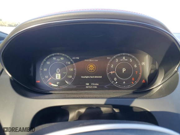 2020 Jaguar E-PACE Checkered Flag Edition with VIN SADF12FX3L1Z74811, listed as a Copart auction lot 76716374 with 67,573 mi miles and Salvage Title. Bid and sale history available at carsss.com. Image 9.