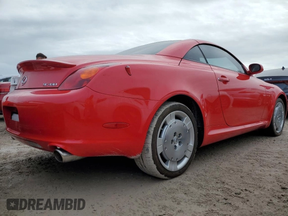 2002 Lexus SC with VIN JTHFN48Y420023585, listed as a Copart auction lot 75037044 with Not Provided miles and Salvage Title. Bid and sale history available at carsss.com. Image 3.