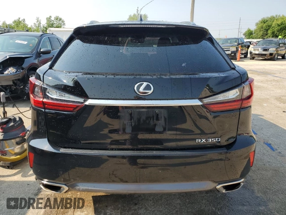 2017 Lexus RX 350 with VIN 2T2BZMCA5HC056345, listed as a Copart auction lot 60160915 with 187,081 mi miles and Salvage title. Bid and sale history available at DreamBid. Image 6.