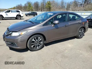 2013 Honda Civic EX with VIN 2HGFB2F8XDH506211, listed as a Copart auction lot 53776415 with 70,290 mi miles and Salvage Title. Bid and sale history available at DreamBid. Image 1.
