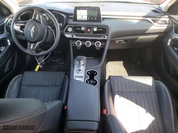 2021 Genesis G70 2.0T with VIN KMTG34LA7MU074906, listed as a Copart auction lot 71181204 with 41,757 mi miles and Salvage Title. Bid and sale history available at carsss.com. Image 8.