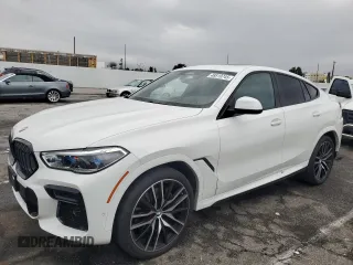2022 BMW X6 xDrive40i with VIN 5UXCY6C08N9J21980, listed as a Copart auction lot 48819745 with 24,431 mi miles and Salvage Title. Bid and sale history available at carsss.com. Image 1.
