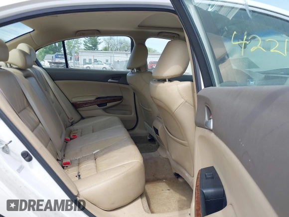 2010 Honda Accord EX-L with VIN 1HGCP3F80AA021953, listed as a IAAI auction lot 42210460 with 103,650 mi miles and . Bid and sale history available at DreamBid. Image 8.