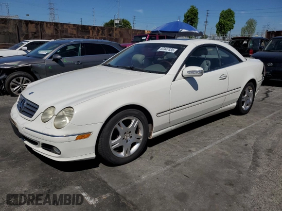 2004 Mercedes-Benz CL with VIN WDBPJ75J64A041172, listed as a Copart auction lot 52447335 with 89,388 mi miles and Salvage Title. Bid and sale history available at carsss.com. Image 1.