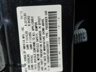 2016 Acura TLX Technology with VIN 19UUB2F55GA009812, listed as a Copart auction lot 53988675 with 60,578 mi miles and Salvage title. Bid and sale history available at DreamBid. Image 12.