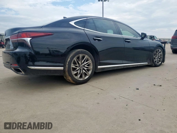 2018 Lexus LS 500 with VIN JTHB51FF9J5000688, listed as a Copart auction lot 58664355 with 106,208 mi miles and Salvage title. Bid and sale history available at DreamBid. Image 3.
