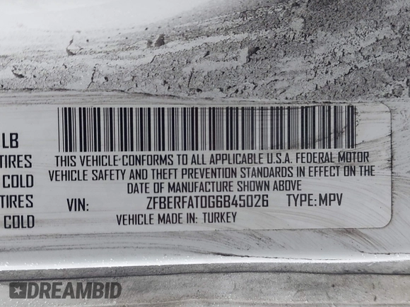 2016 Ram ProMaster City Cargo Tradesman с VIN ZFBERFAT0G6B45026, выставлен на аукционе IAAI как лот 42221025 с пробегом 138 541 миль миль и . История ставок и продаж доступна на DreamBid. Изображение 9.
