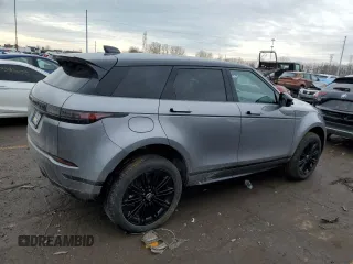 2025 Land Rover Range Rover Evoque Dynamic SE with VIN SALZL2FX9SH265589, listed as a Copart auction lot 46866035 with 7,254 mi miles and Salvage Title. Bid and sale history available at carsss.com. Image 3.